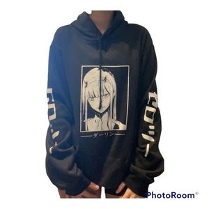 Unisex anime graphic hoodie